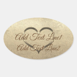Retro Gold Holiday Vibe Ovaler Aufkleber