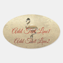 Retro Gold Holiday Vibe Ovaler Aufkleber