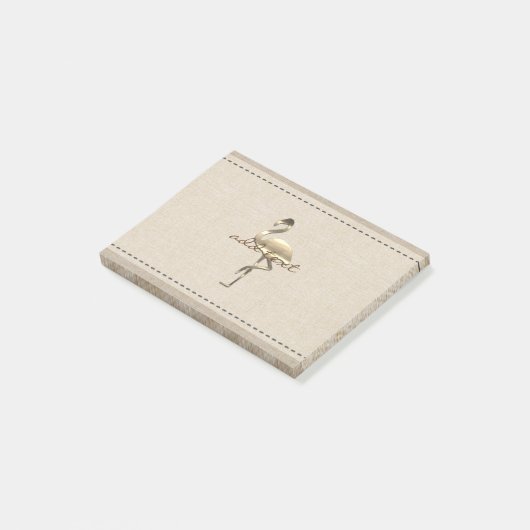 Retro Gold Holiday Vibe Post-it Klebezettel (angewinkelt)