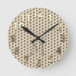 Retro Gold Holiday Vibe Runde Wanduhr