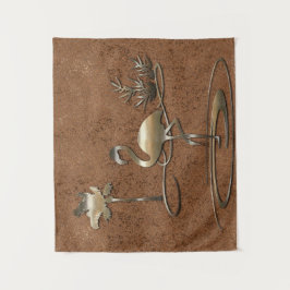 Retro Gold Holiday Vibe Wandteppich