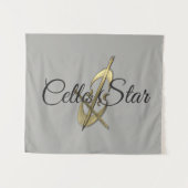 Retro Gold Holiday Vibe Wandteppich (Vorderseite (Horizontal))