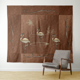 Retro Gold Holiday Vibe Wandteppich