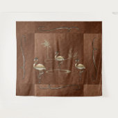 Retro Gold Holiday Vibe Wandteppich (Vorderseite (Horizontal))