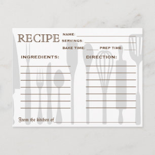 Retro-Gold-Konfetti-Junggesellinnenabschied-Rezept Postkarte