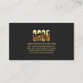 Retro Gold Line Gray Shades Gebäude Visitenkarte (Rückseite)