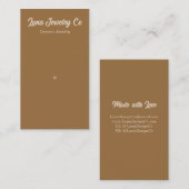Retro Gold Minimal 1 Button Schmuck Business Card Visitenkarte (Vorne/Hinten)