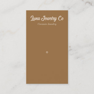 Retro Gold Minimal 1 Button Schmuck Business Card Visitenkarte