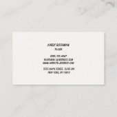 Retro Gold Nähmaschine Schneider oder Seamstress C Telefonnummerkarte (Rückseite)