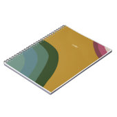 Retro Gold Regenbogen Notizbuch Notizblock (Linke Seite)