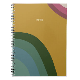 Retro Gold Regenbogen Notizbuch Notizblock