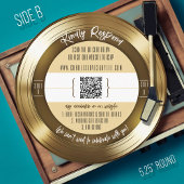 Retro Gold Schallplatte Einzigartige Vintage-Hochz Einladung