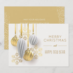 Retro Gold Silver Ornamente Weihnachten