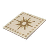 Retro Gold Sternexplosion Design Fliese (Seite)