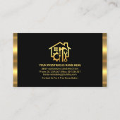 Retro Gold Strips Handyman Tool Icons Visitenkarte (Rückseite)