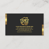 Retro Gold Tabs Handyman Tool Icons Visitenkarte (Rückseite)