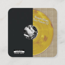 Retro Gold Vinyl-Schallplatten-Musikproduzent DJ