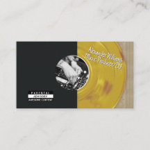 Retro Gold Vinyl-Schallplatten-Musikproduzent DJ