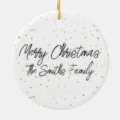 Retro Gold Weihnachtsbaum Keramik Ornament (Hinten)