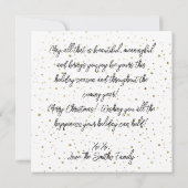 Retro Gold Weihnachtsbaum Weihnachtskarte (Rückseite)