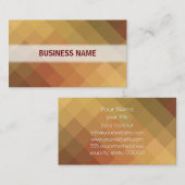 Retro Golddiamant-Muster Visitenkarte (Vorne/Hinten)
