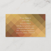 Retro Golddiamant-Muster Visitenkarte (Rückseite)