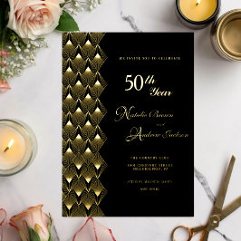 Retro Golden 50 Jahre alt Folieneinladung