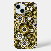 Retro Golden Blooms Blume Power Muster Case-Mate iPhone Hülle (Rückseite)