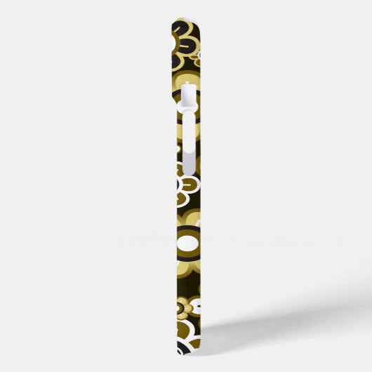 Retro Golden Blooms Blume Power Muster Case-Mate iPhone Hülle (Rückseite / Links)