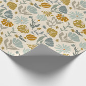 Retro Golden Daisies Geschenkpapier (Ecke)