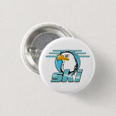 Retro Golden Eagle Ski Logo Button (Vorne & Hinten)