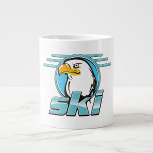 Retro Golden Eagle Ski Logo Jumbo-Tasse