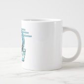 Retro Golden Eagle Ski Logo Jumbo-Tasse (Rechts)
