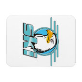 Retro Golden Eagle Ski Logo Magnet (Horizontal)