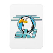 Retro Golden Eagle Ski Logo Magnet (Vertikal)