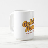 Retro Golden Hour - 90er Ästhetik Groovy Typograph Kaffeetasse (Vorderseite Links)