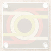 Retro Golden Ratio inspiriert Design. Glasuntersetzer (Rückseite)