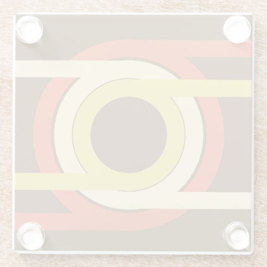 Retro Golden Ratio inspiriert Design. Glasuntersetzer (Rückseite)