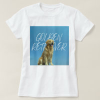 Retro Golden Retriever Blick nach oben in den blau