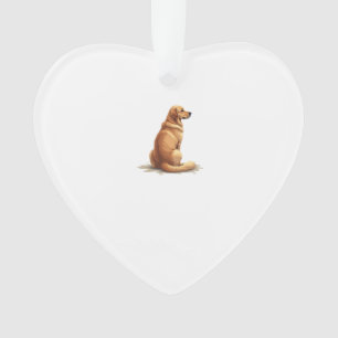 Retro Golden Retriever Rückansicht Hundeliebhaber  Ornament