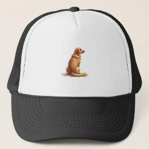 Retro Golden Retriever Rückansicht Hundeliebhaber Truckerkappe