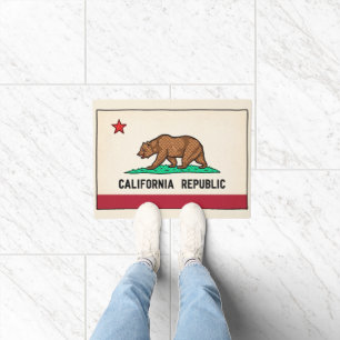 Retro Golden State Bear Kalifornische Republik Fußmatte