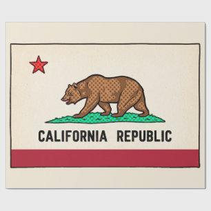 Retro Golden State Bear Kalifornische Republik Geschenkpapier