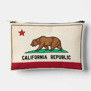 Retro Golden State Bear Kalifornische Republik Zubehörtasche
