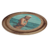 Retro Golden Stylish Portrait Foto Display Schneidebrett (Ecke)