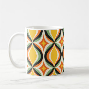 Retro Golden Waves Morgen Tasse