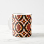 Retro Golden Waves Rostbecher Kaffeetasse (Vorderseite Links)