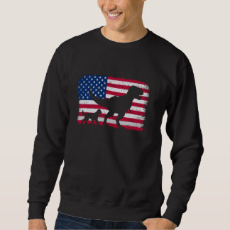 Retro Goldendoodle 4. Juli US-amerikanische Flagge Sweatshirt