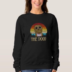 Retro Goldendoodle Der Dood Hund Mama Vater Hund V Sweatshirt