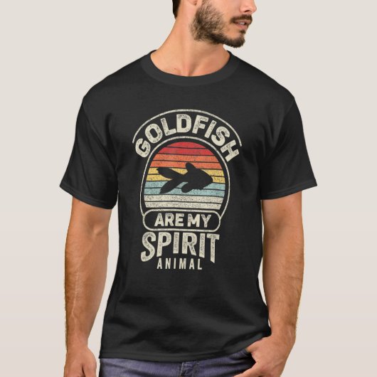 Retro Goldfish sind mein Geist Tierfisch T-Shirt (Vorderseite)
